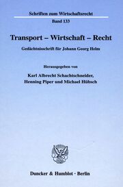 Transport - Wirtschaft - Recht. - Cover