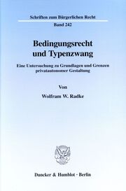 Bedingungsrecht und Typenzwang. - Cover