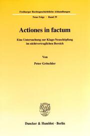 Actiones in factum. - Cover