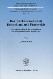 Das Sparkassenwesen in Deutschland und Frankreich. - Cover
