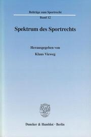 Spektrum des Sportrechts.