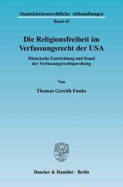 Religionsfreiheit im Verfassungsrecht der USA - Cover