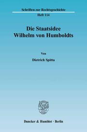 Die Staatsidee Wilhelm von Humboldts - Cover