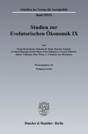 Studien zur Evolutorischen Ökonomik IX