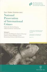 National Prosecution of International Crimes - Nationale Strafverfolgung völkerrechtlicher Verbrechen.
