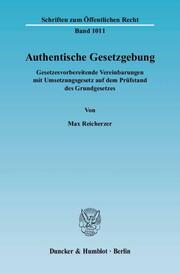 Authentische Gesetzgebung - Cover