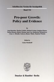 Pro-poor Growth: Policy and Evidence. - Cover