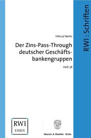 Der Zins-Pass-Through deutscher Geschäftsbankengruppen. - Cover