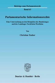 Parlamentarische Informationsrechte - Cover