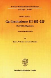 Gai Institutiones III 182-225 - Cover