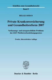 Private Krankenversicherung und Gesundheitsreform 2007 - Cover