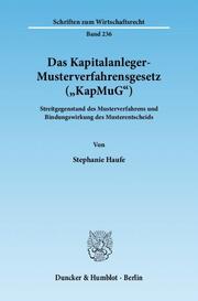 Das Kapitalanleger-Musterverfahrensgesetz ('KapMuG').