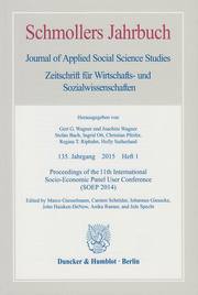 Proceedings of the 11th International Socio-Economic Panel User Conference (SOEP 2014).
