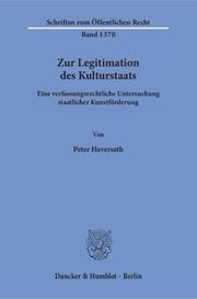 Zur Legitimation des Kulturstaats. - Cover