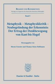Metaphysik - Metaphysikkritik - Neubegründung der Erkenntnis: Der Ertrag der Denkbewegung von Kant bis Hegel.