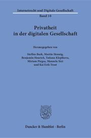 Privatheit in der digitalen Gesellschaft. - Cover