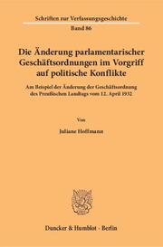 Die Änderung parlamentarischer Geschäftsordnungen im Vorgriff auf politische Konflikte.