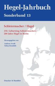Schleiermacher - Hegel. - Cover