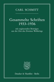 Gesammelte Schriften 1933-1936