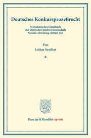Deutsches Konkursprozessrecht. - Cover