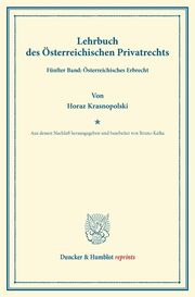 Lehrbuch des Österreichischen Privatrechts. - Cover