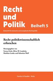 Recht politikwissenschaftlich erforschen. - Cover