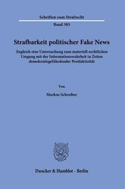 Strafbarkeit politischer Fake News. - Cover