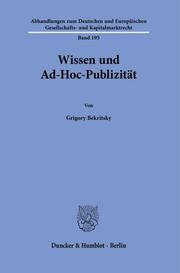 Wissen und Ad-Hoc-Publizität.