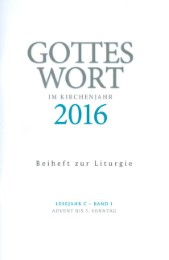 Gottes Wort im Kirchenjahr 2016 - Cover