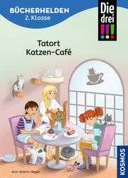 Die drei !!!, Bücherhelden 2. Klasse, Tatort Katzen-Café (drei Ausrufezeichen) - Cover