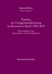 Katalog der Gelegenheitsdichtung im Russischen Reich 1709-1819