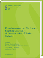 Contributions to the 21st Annual Scientific Conference of the Association of Slavists (Polyslav) - Cover