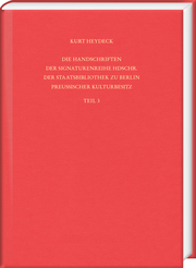 Die Handschriften der Signaturenreihe Hdschr. der Staatsbibliothek zu Berlin - Preußischer Kulturbesitz