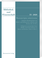 Bibliothek und Wissenschaft 53 (2020): Manuscripta americana - Cover