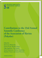 Contributions to the 23nd Annual Scientific Conference of the Association of Slavists (Polyslav) - Cover