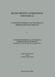 Constitutiones et acta publica imperatorum et regum (911-1197) - Cover