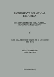 Constitutiones et acta publica imperatorum et regum (1313-1324) - Cover