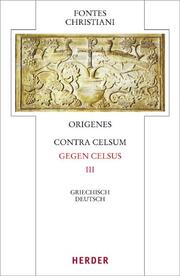 Contra Celsum/Gegen Celsus III - Cover