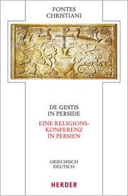 De gestis in Perside/Eine Religionskonferenz in Persien - Cover