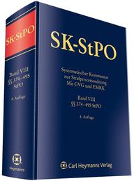 SK-StPO Systematischer Kommentar zur Strafprozessordnung - Mit GVG und EMRK VIII - Cover