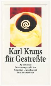 Karl Kraus für Gestreßte - Cover
