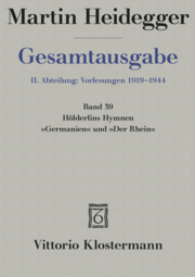 Hölderlins Hymnen 'Germanien' und 'Der Rhein' (Wintersemester 1934/35)
