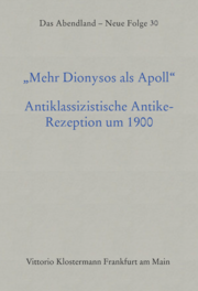 'Mehr Dionysos als Apoll'