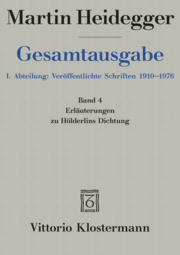 Erläuterungen zu Hölderlins Dichtung (1936-1968) - Cover