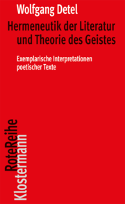 Hermeneutik der Literatur und Theorie des Geistes - Cover