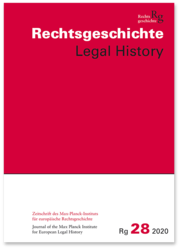 Rechtsgeschichte Legal History (RG). Zeitschrift des Max Planck-Insituts für Europäische Rechtsgeschiche/Rechtsgeschichte Legal History