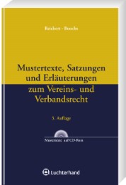 Mustertexte, Satzungen und Erläuterungen zum Vereins- und Verbandsrecht - Cover