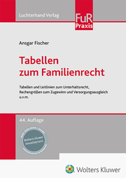 Tabellen zum Familienrecht - Cover
