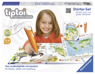 tiptoi Starter-Set mit Stift, Buch 'Weltatlas' und großer Weltkarte