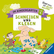 Im Kindergarten: Schneiden und Kleben